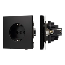 Фото #1 товара Механизм электрической розетки SCT-TENDO-MEU1-PL-BK (230V, 16A) (Arlight, -)