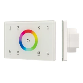 Фото #1 товара Панель Sens SMART-P83-RGB White (230V, 4 зоны, 2.4G) (Arlight, IP20 Пластик, 5 лет)