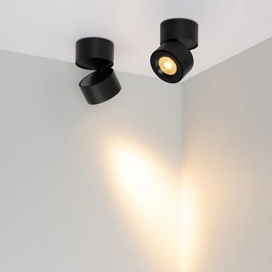 Фото #2 товара Светильник SP-POINT-SURFACE-R85-12W Warm3200-MIX (BK, 15 deg, 230V) (Arlight, IP20 Металл, 5 лет)