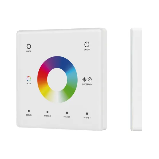 Фото товара INTELLIGENT ARLIGHT Сенсорная панель SMART-RF-801-11-1G-4SC-RGBW белый (3V, 2.4G) накладная (IARL, IP20 Пластик, 5 лет)