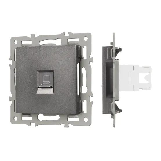 Фото #1 товара Механизм компьютерной розетки SCT-MPC1-PL-GR (RJ-45, CAT6) (Arlight, -)