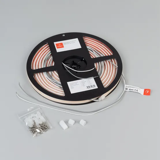 Фото #3 товара Светодиодная лента герметичная COB-PSW-X480-8mm 24V White6000 (6 W/m, IP67, TWP100, 5m) (Arlight, CRI>90)