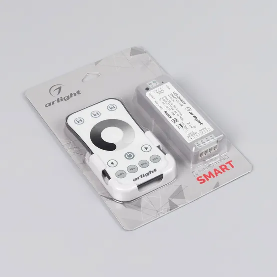 Фото #2 товара Диммер SMART-DIM-SET-RING (12-24V, 1x8A, ПДУ 2.4G) (Arlight, IP20 Пластик, 5 лет)