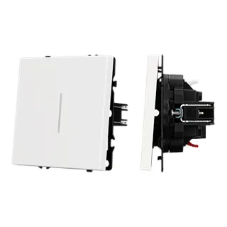 Фото товара ARL NOBE Выключатель звонковый 1 кл подсветка софт-тач белый кварц SWT-MKR1-SFPL-L-WH (250V, 10A) (Arlight, -)