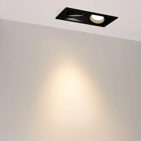 Фото #3 товара Светильник MS-VORTEX-BUILT-S210x117-2x20W Warm3000 (BK-BK, 40 deg, 230V) (Arlight, IP20 Металл, 5 лет)