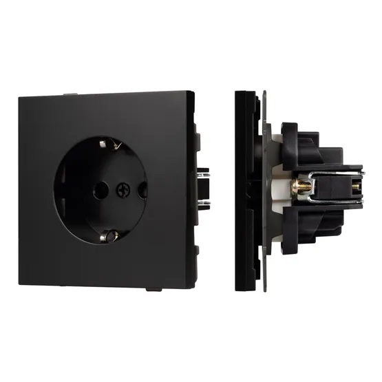 Фото #1 товара Механизм электрической розетки SCT-TENDO-MEU1-PL-BK (230V, 16A) (Arlight, -)