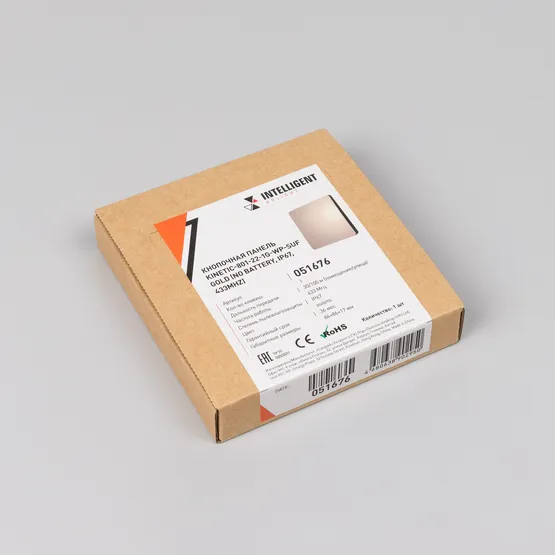 Фото #2 товара INTELLIGENT ARLIGHT Кнопочная панель KINETIC-801-22-1G-WP-SUF Gold (No battery, IP67, 433Mhz) (IARL, IP67 Пластик, 3 года)