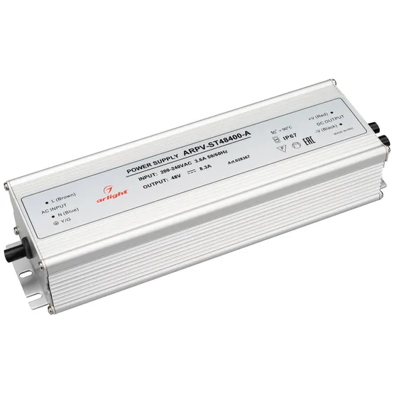 Фото #1 товара Блок питания ARPV-ST48400-A (48V, 8.3A, 400W) (Arlight, IP67 Металл, 3 года)