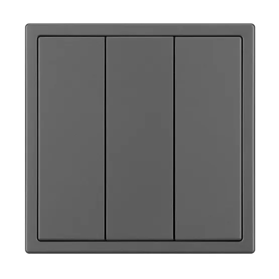 Фото #2 товара Механизм выключателя трехклавишный непроходной SWT-NOBE-MK03-SFPL-GR (230V, 10A) (Arlight, Серый базальт)