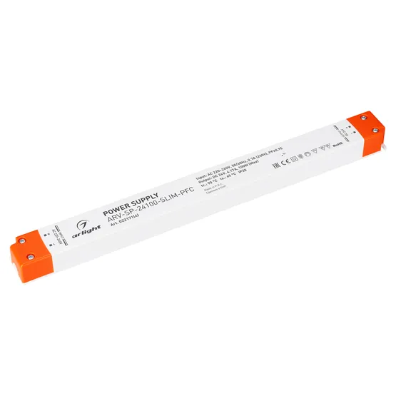 Фото товара Блок питания ARV-SP-24100-SLIM-PFC (24V, 4.17A, 100W) (Arlight, IP20 Пластик, 5 лет)