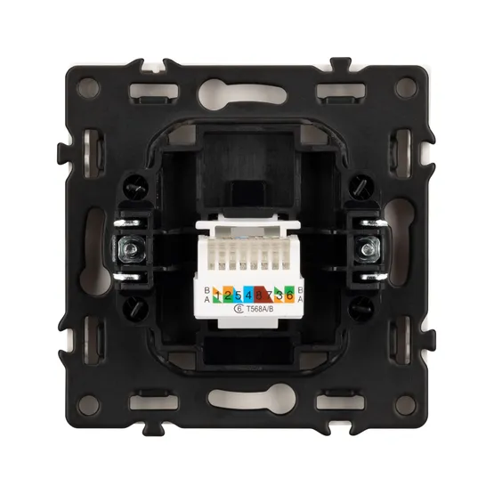 Фото #3 товара Механизм компьютерной розетки SCT-NOBE-MPC1-SFPL-WH (RJ-45, CAT6) (Arlight, -)